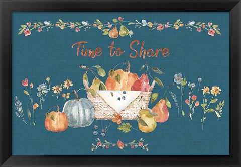 Framed Time to Share I Blue Print