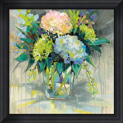Framed Hydrangeas from the Garden Print