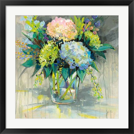 Framed Hydrangeas from the Garden Print