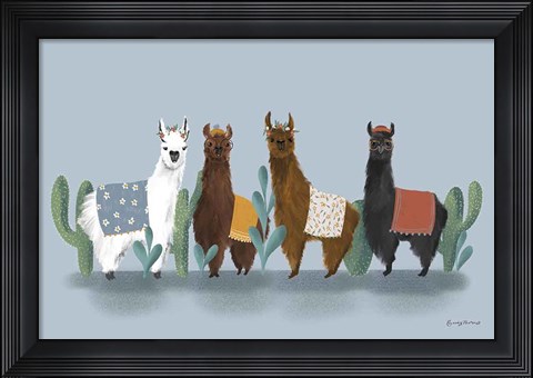 Framed Delightful Alpacas V Print