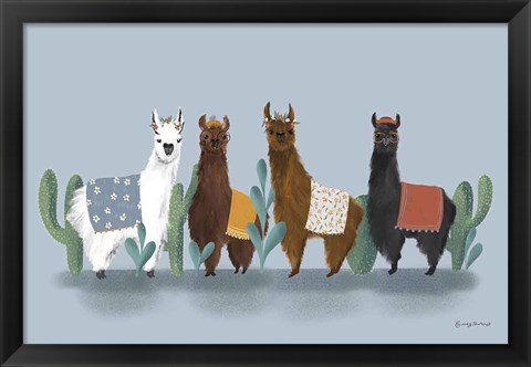 Framed Delightful Alpacas V Print