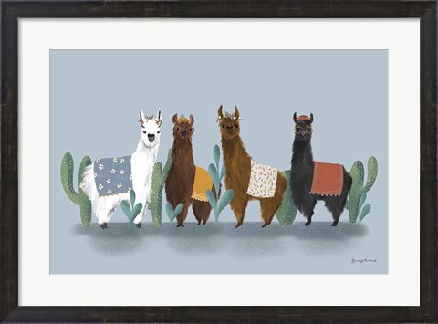 Framed Delightful Alpacas V Print