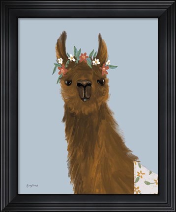 Framed Delightful Alpacas II Print