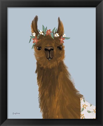 Framed Delightful Alpacas II Print