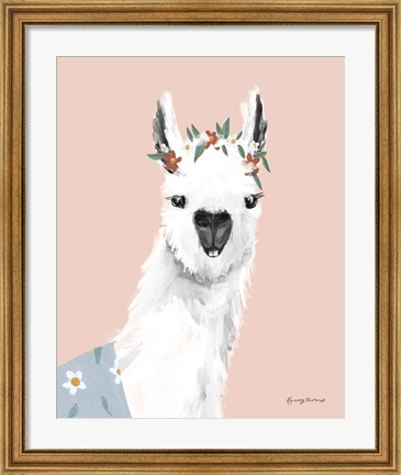 Framed Delightful Alpacas I Print