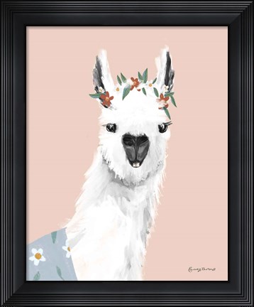 Framed Delightful Alpacas I Print