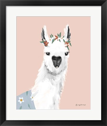 Framed Delightful Alpacas I Print