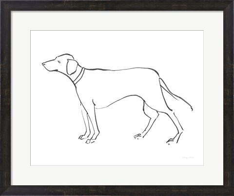 Framed Ink Dog VI Print