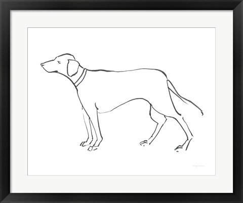 Framed Ink Dog VI Print