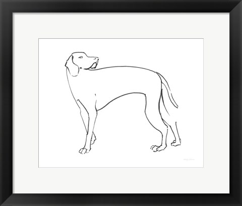 Framed Ink Dog V Print