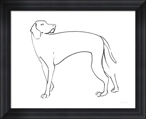 Framed Ink Dog V Print