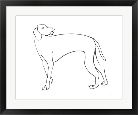 Framed Ink Dog V Print