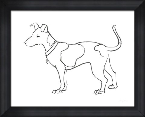 Framed Ink Dog IV Print
