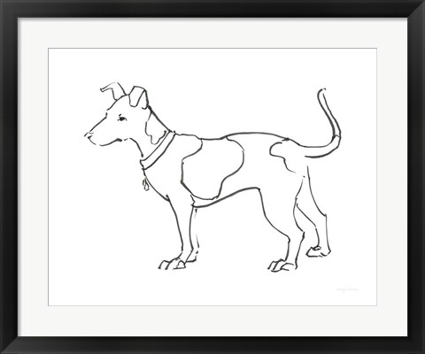 Framed Ink Dog IV Print