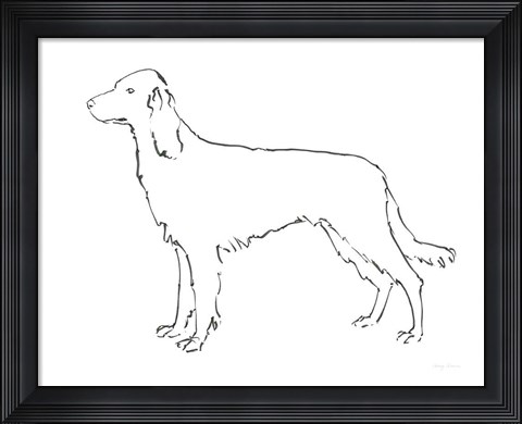 Framed Ink Dog II Print