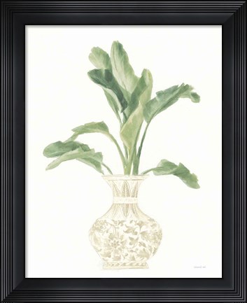 Framed Palm Chinoiserie I Sage Print
