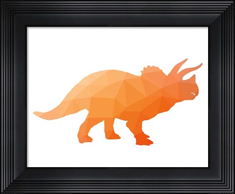 Framed Geo Dinosaur III Print