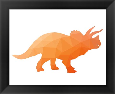 Framed Geo Dinosaur III Print