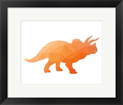 Framed Geo Dinosaur III Print