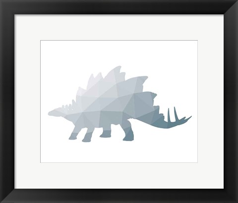 Framed Geo Dinosaur II Print