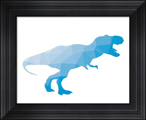 Framed Geo Dinosaur I Print