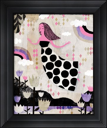 Framed Lucy in the Sky Pink Purple Print