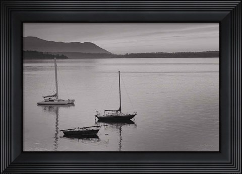 Framed Bellingham Bay BW Print