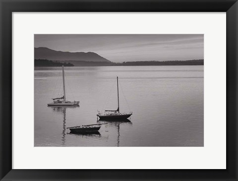 Framed Bellingham Bay BW Print