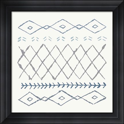 Framed Nordic Vibes IV Blue Print