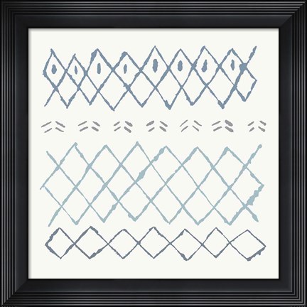 Framed Nordic Vibes I Blue Print