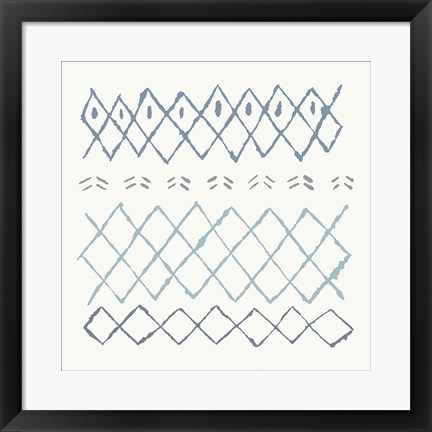 Framed Nordic Vibes I Blue Print