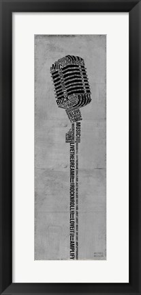 Framed Type Mic Gray Print