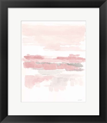 Framed Blush Wetlands Crop Print