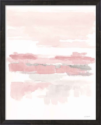 Framed Blush Wetlands Crop Print