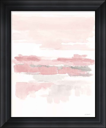 Framed Blush Wetlands Crop Print