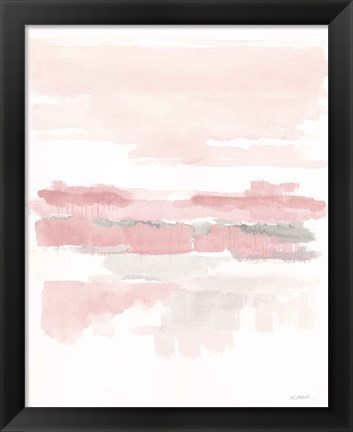 Framed Blush Wetlands Crop Print