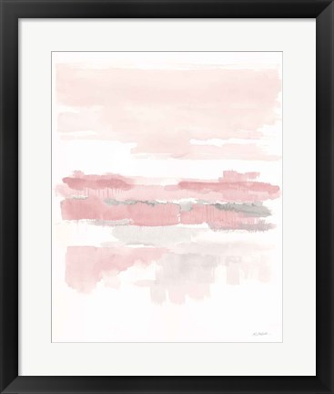 Framed Blush Wetlands Crop Print