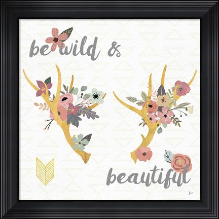 Framed Boho Beauty I Pastel Print
