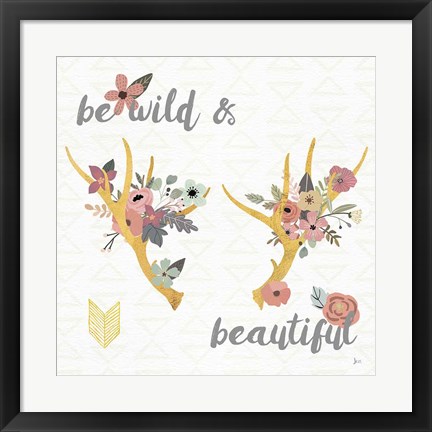 Framed Boho Beauty I Pastel Print