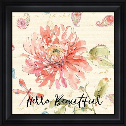 Framed Happy Gypsy III Beautiful Print