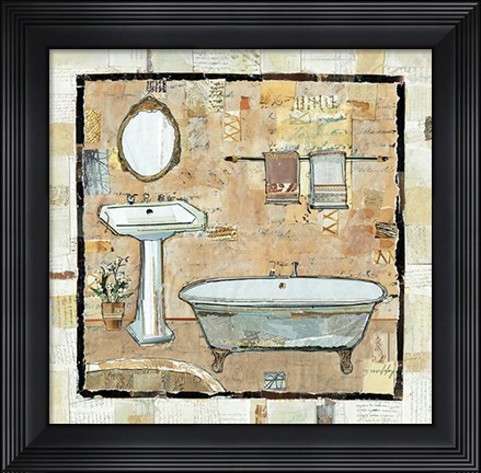 Framed Bath Scene I Print