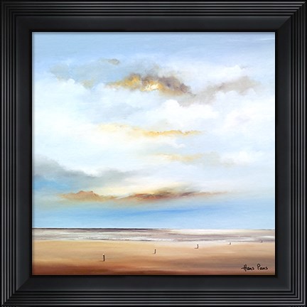 Framed Cloudy Sky Above the Sea Print