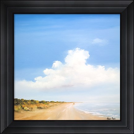 Framed Walk Along the Beach Print