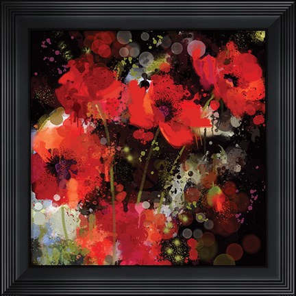 Framed Poppies Print