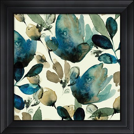 Framed Blue Floral Print