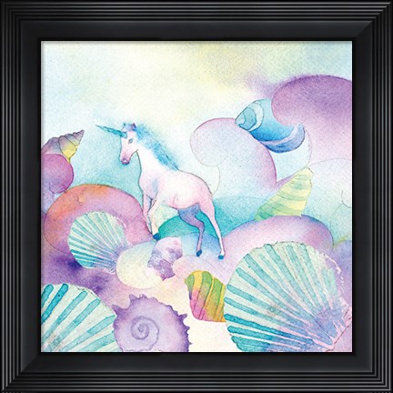 Framed Unicorn Shells Print