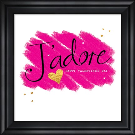 Framed J'adore Print