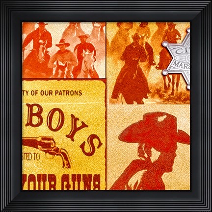 Framed Western Cowboy II Print