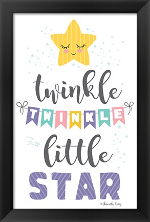 Framed Twinkle Little Star Print