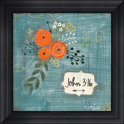 Framed John 3-16 Print